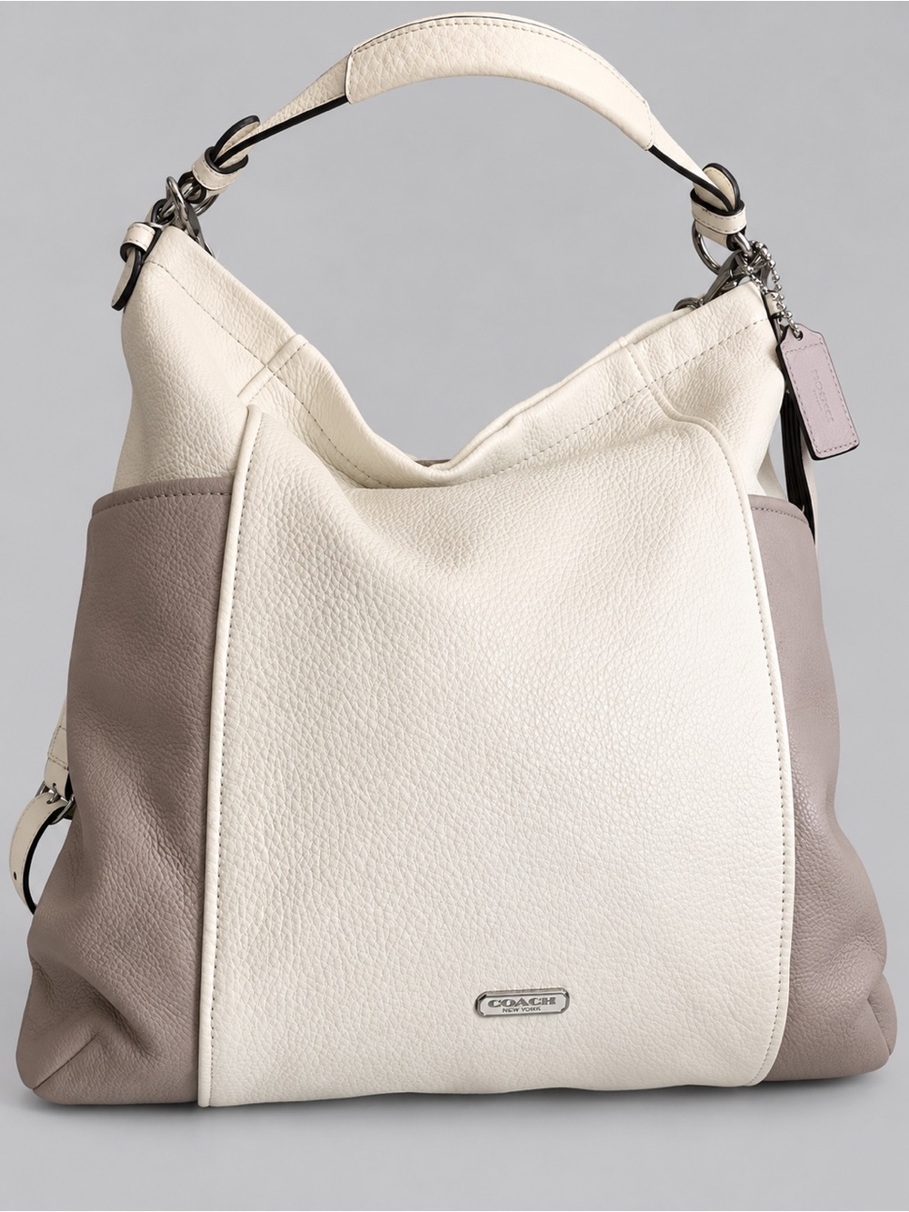 Coach Park Colorblock Leather Hobo Bag (Style Number F31304) Parachment/putty